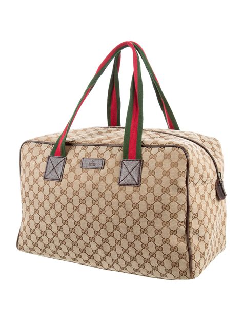 gucci duffle limited argento|gucci canvas duffle bag.